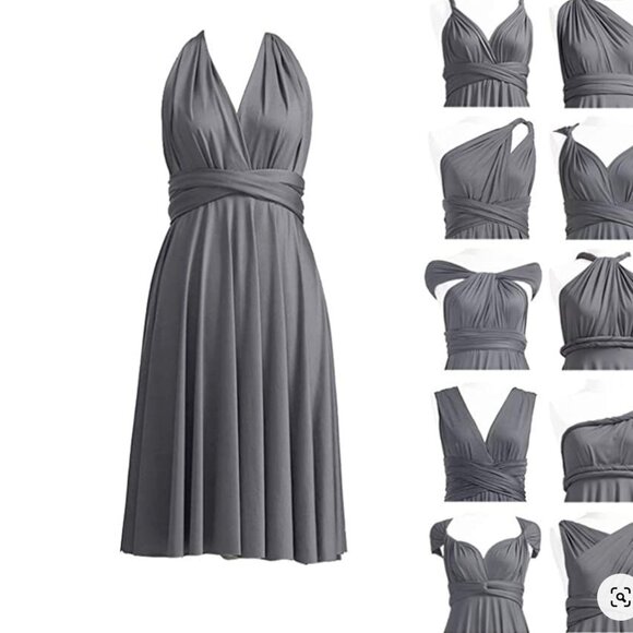 Sakura Midi - Convertible Semi-Formal Dress by Henkaa (plus) - Picture 1 of 8